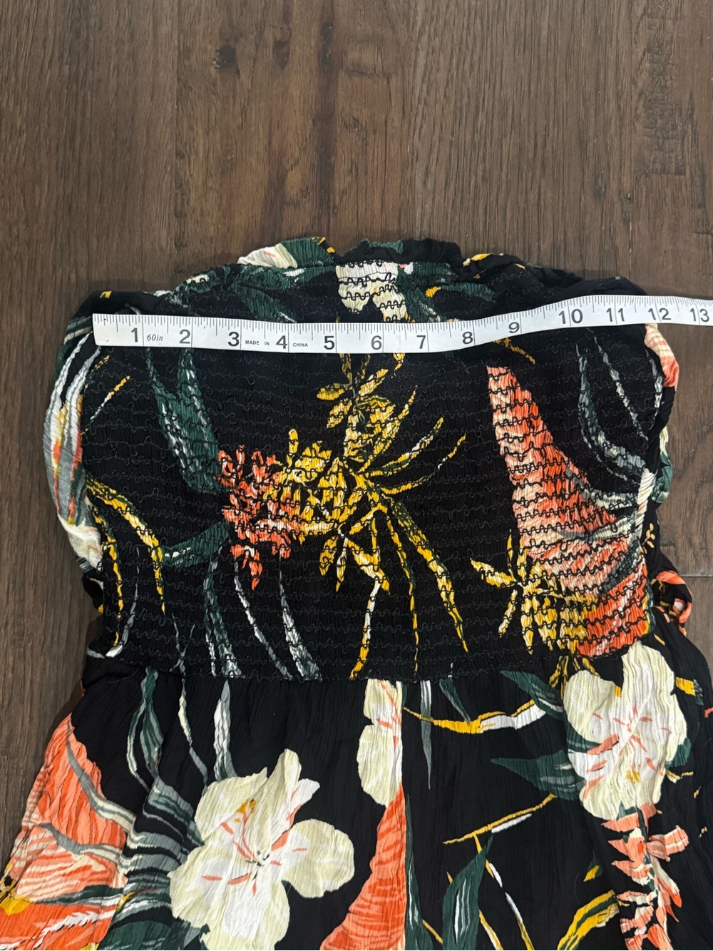 Patrons of Peace Black Tropical Strapless Wide-Leg Jumpsuit - Picture 6 of 9